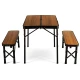 Image 7 for Стіл туристичний розкладний Outtec + 2 лавки коричневий
