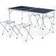 Стіл туристичний розкладний Outtec з 4 стільцями чорний