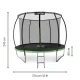 Image 2 for Батут Outtec Premium 12ft (374см) чорно-зелений з внутрішньою сіткою