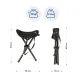 Image 11 for Стілець кемпінговий Outtec тринога розкладний чорний