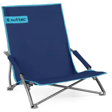 Пляжное кресло шезлонг Outtec Easy Go складное темно-синий