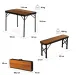 Image 3 for Стіл туристичний розкладний Outtec + 2 лавки коричневий