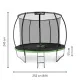 Image 2 for Батут Outtec Premium 8ft (252см) черно-зеленый с внутренней сеткой