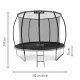 Image 2 for Батут Outtec Premium 10ft (312см) черно-серый с внутренней сеткой