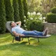 Image 4 for Шезлонг-кровать туристический Outtec Sun Zen раскладной мягкий с матрасом серый