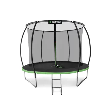 Батут Outtec Premium 8ft (252см) черно-зеленый с внутренней сеткой